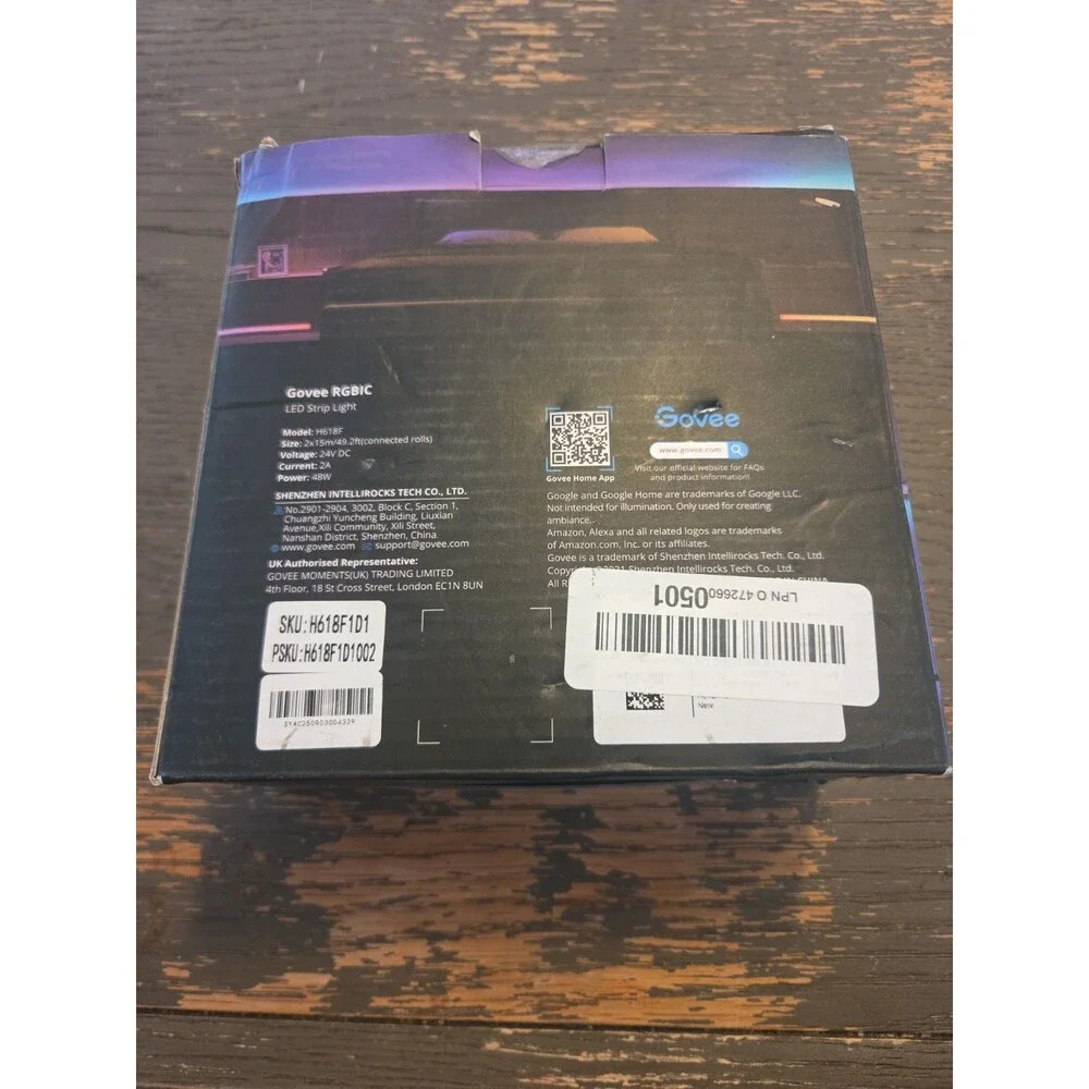 Govee 2x 49ft H618F RGBIC LED Strip Lights, Color Changing LED  , App Control
